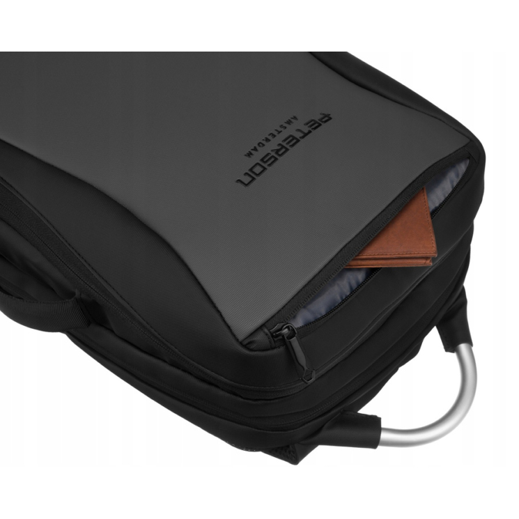 Tágas, Számzáras Laptop hátizsák  USB porttal és USB type C-vel - Peterson