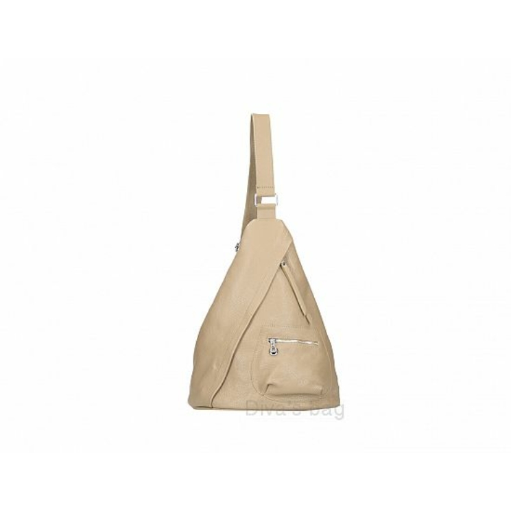 Valódi bőr női hátizsák Taupe színben