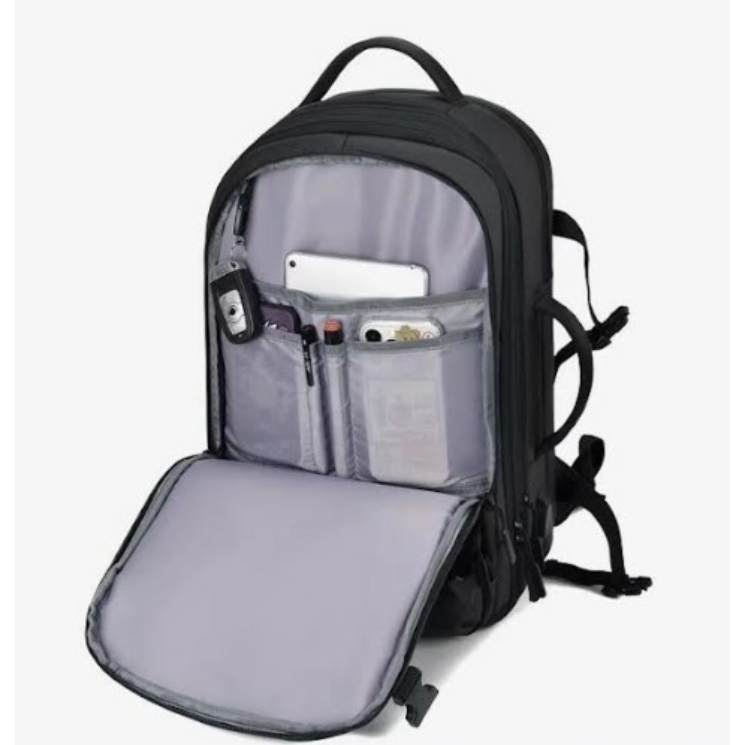 Vízálló fedélzeti méretű hátizsák USB töltővel bővíthető