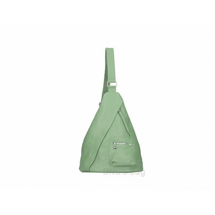 Valódi bőr női hátizsák MentaZöld színben