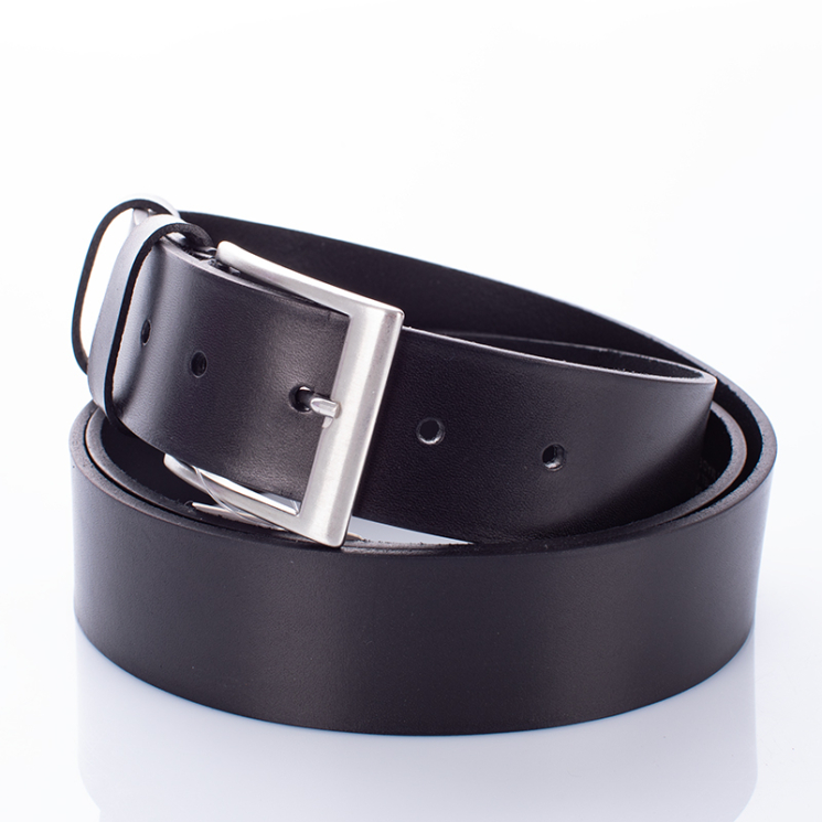 Valódi bőr férfi öv fekete színben Made In Italy 110 cm