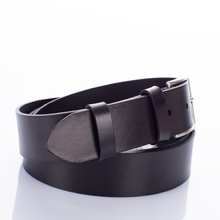 Valódi bőr férfi öv fekete színben Made In Italy 110 cm