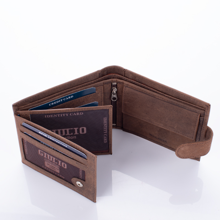 Motoros bivalybőr férfi pénztárca díszdobozban RFID rendszerrel