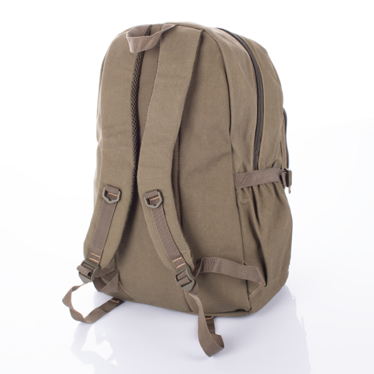 Outdoor Nagyméretű ultraerős vászon hátizsák khaki színben