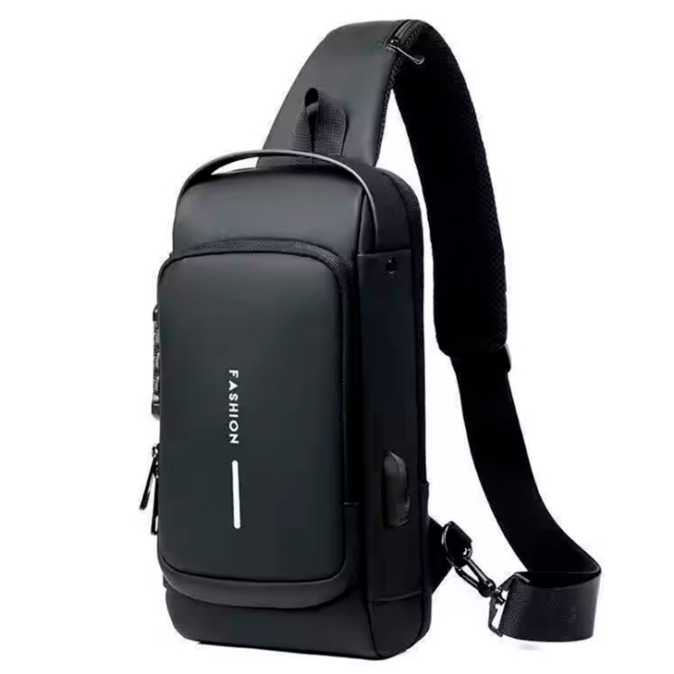 Vízálló Testtáska számzárral és USB csatlakozóval