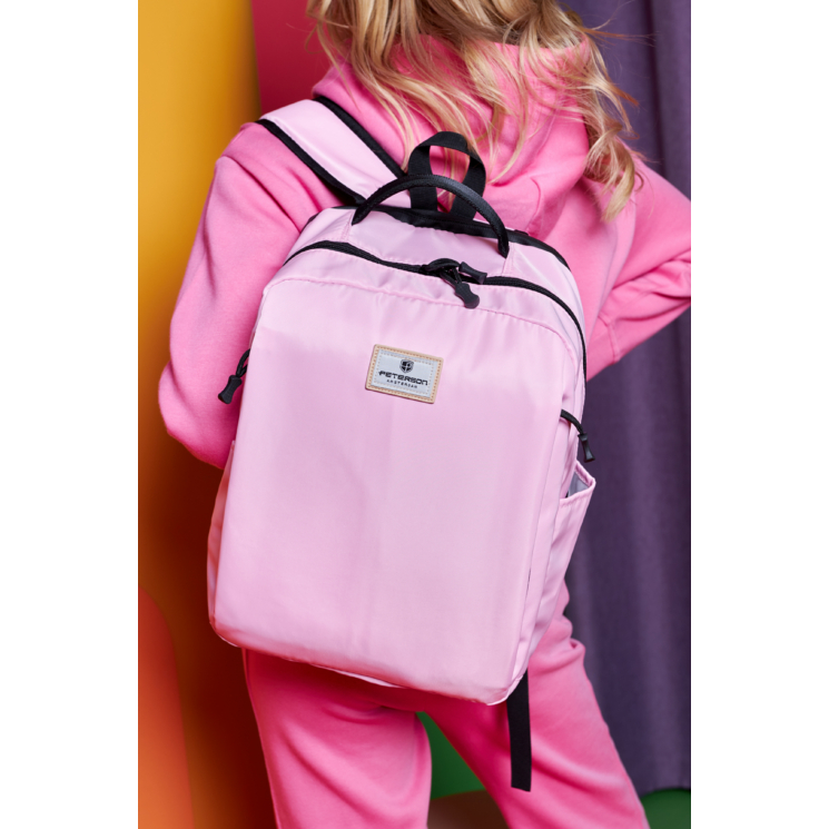 Laptoptartós városi hátizsák Rózsaszín színben