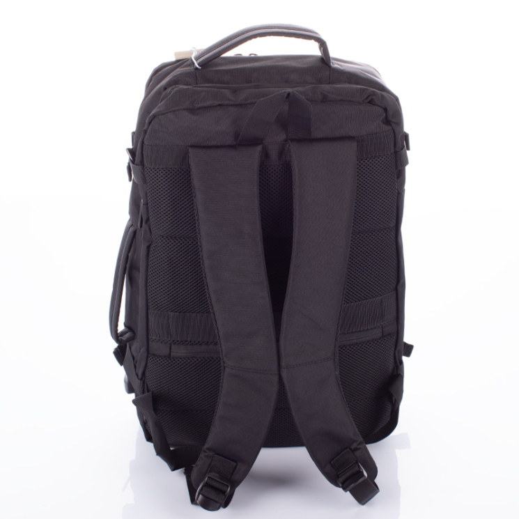 Fedélzeti méretű laptophátizsák USB cstlakozóval / Bővíthető