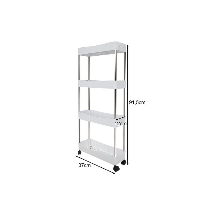 Mobil konyhai fűrdőszoba gurulós polc