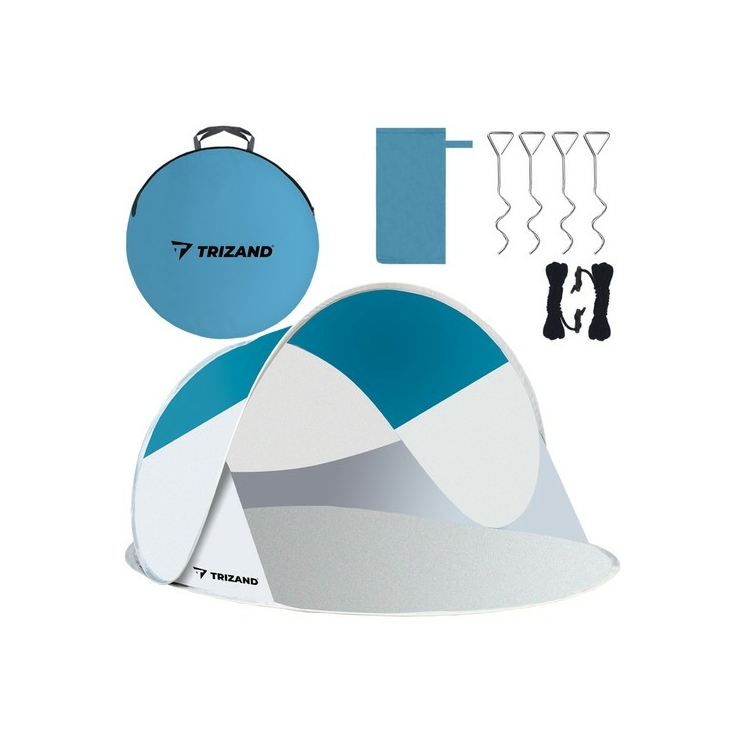 Strand sátor 220x120x90cm - turquoise - gray