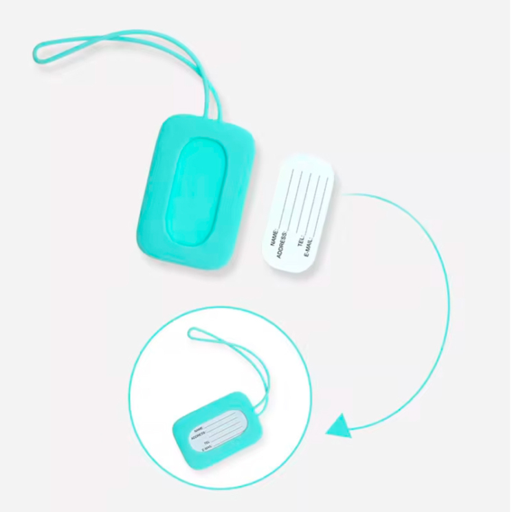 Szilikonos bőröndcímke Világoszöld