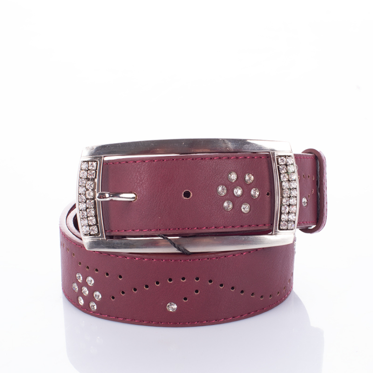 Különleges női öv 100 cm Bordó