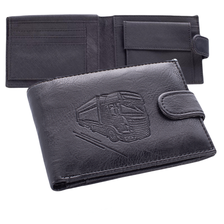 Kamionos Férfi pénztárca fekete színben 