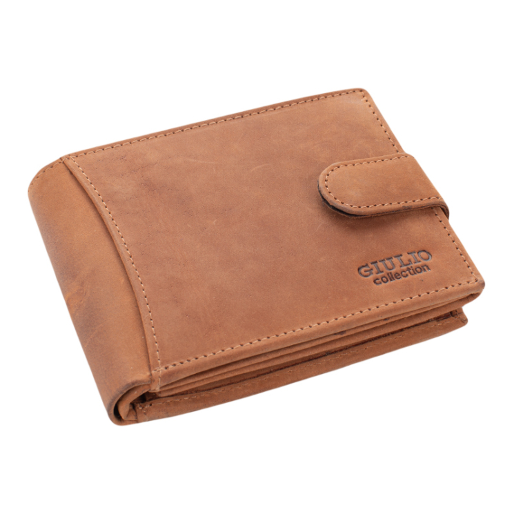 Giulio Valódi bőr férfi pénztárca barna színben RFID védelemmel 