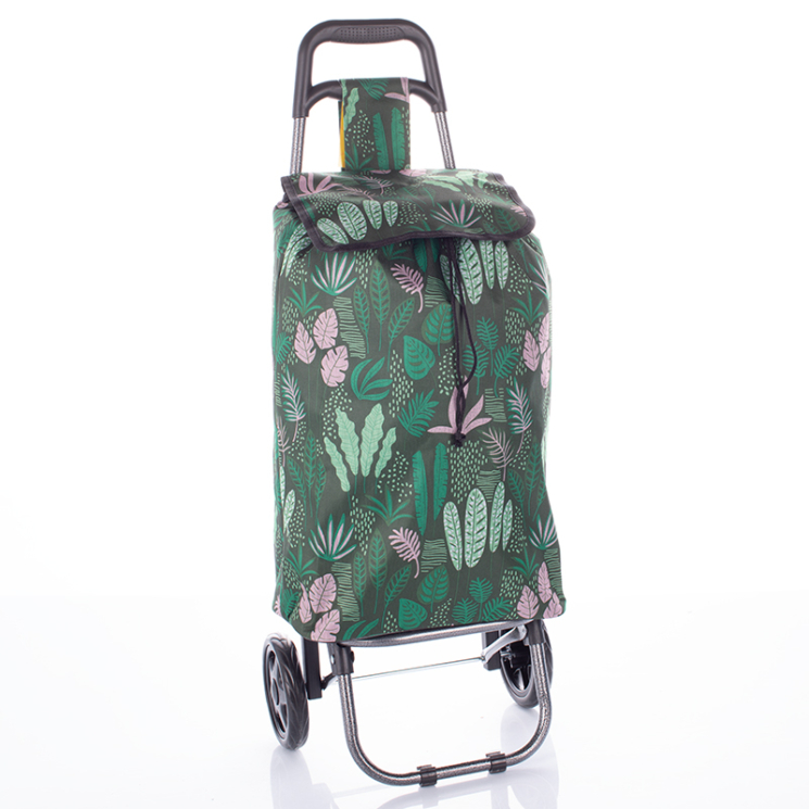 Gurulós bevásárlókocsi pálma mintával