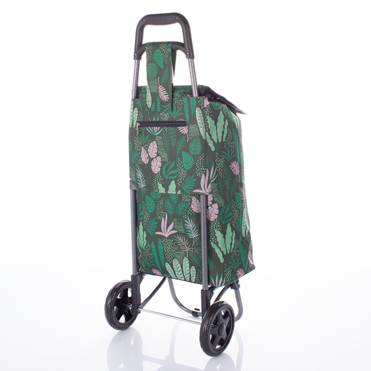 Gurulós bevásárlókocsi pálma mintával