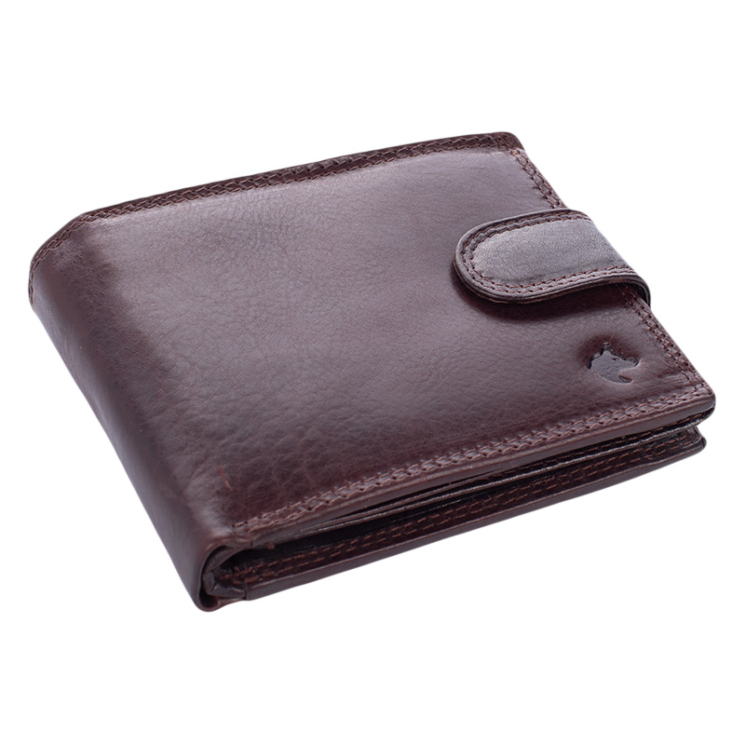 Prémium valódi bőr férfi pénztárca díszdobozban 