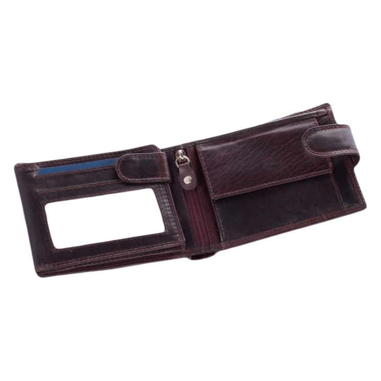 Prémium valódi bőr férfi pénztárca díszdobozban 