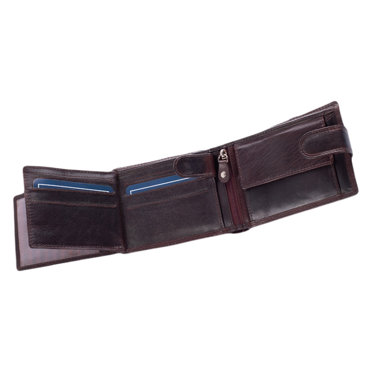 Prémium valódi bőr férfi pénztárca díszdobozban 