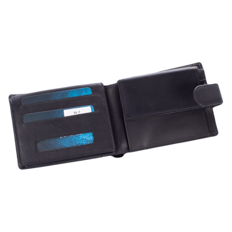 Prémium valódi bőr férfi pénztárca díszdobozban RFID rendszerrel