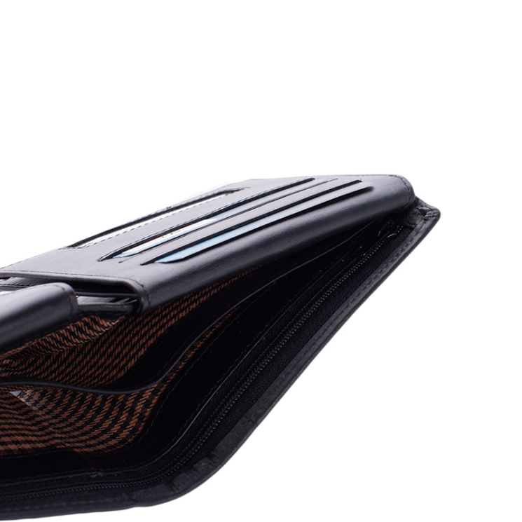 Prémium valódi bőr férfi pénztárca díszdobozban RFID rendszerrel