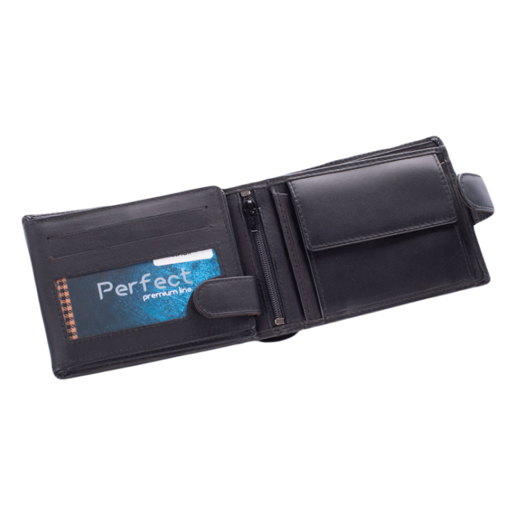 Prémium valódi bőr férfi pénztárca díszdobozban RFID rendszerrel