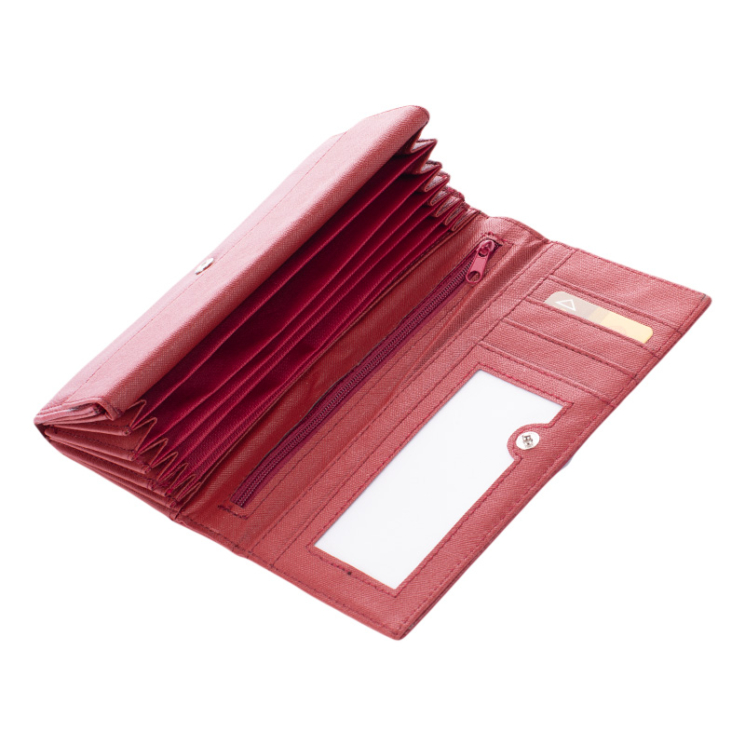 Pincér pénztárca meggypiros színben