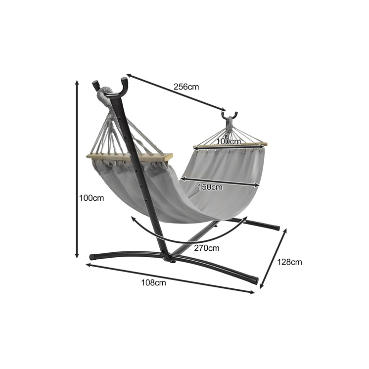 Kétszemélyes kerti függőágy XXL vázzal
