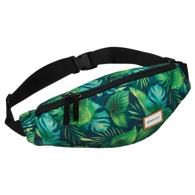 Tágas női övtáska divatos mintával