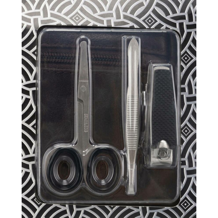 Valódi Bőr férfi kozmetikai táska Extra kiegészítőkkel