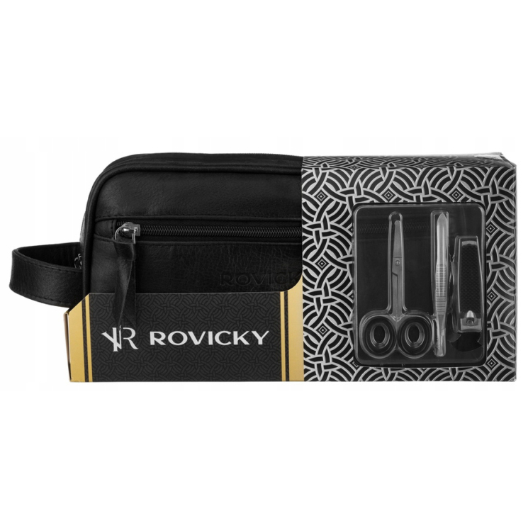 Valódi Bőr férfi kozmetikai táska Extra kiegészítőkkel