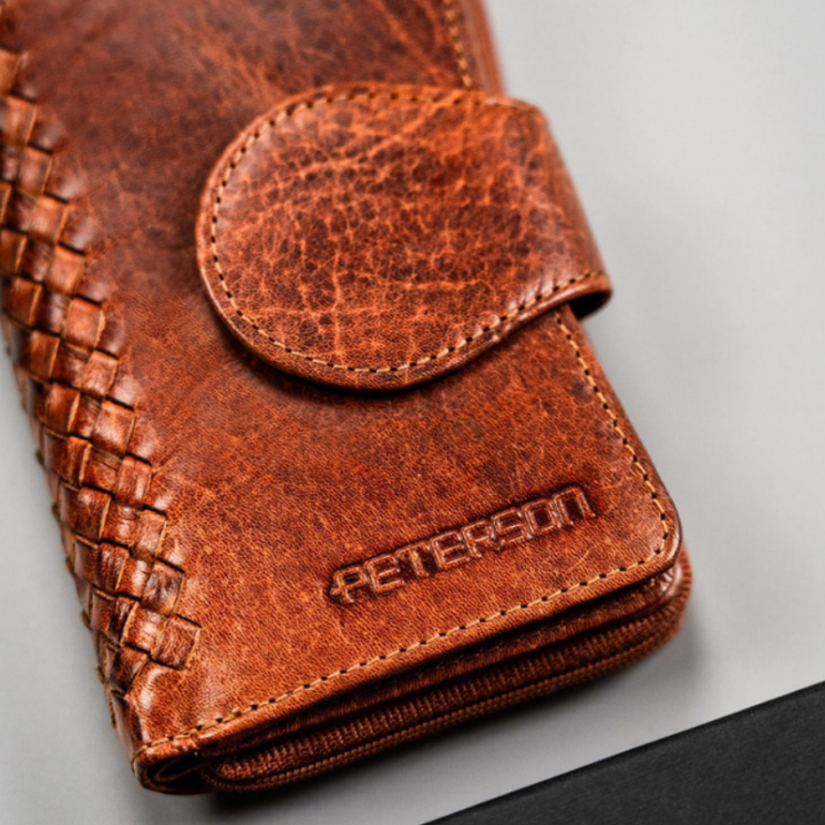 Kis méretű Valódi bőr női pénztárca RFID védelemmel