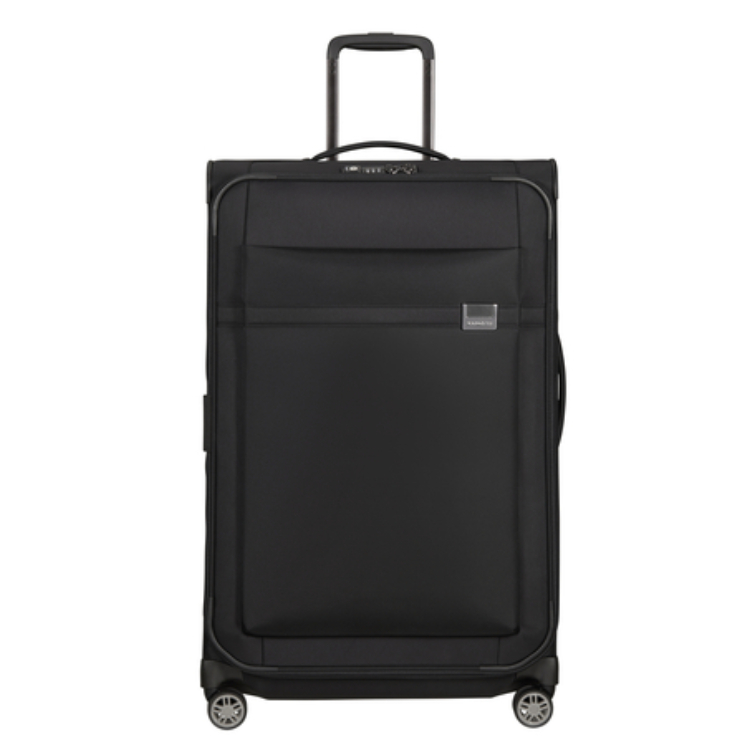 Samsonite Airea Spinner bővíthető bőrönd 78 cm Black
