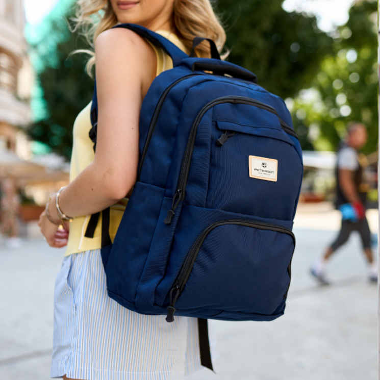 Peterson Laptoptartós városi hátizsák Kék színben