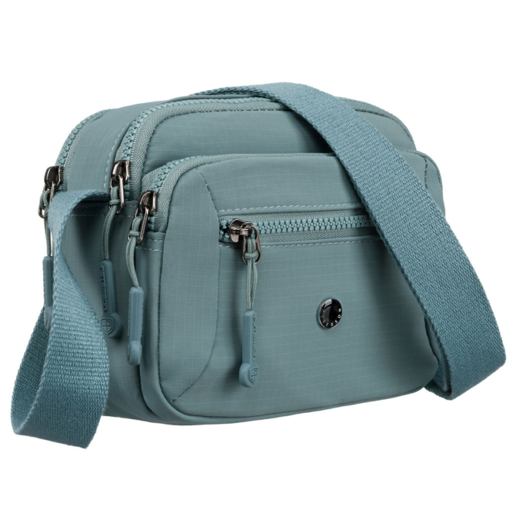 Praktikus női oldaltáska farmerkék színben