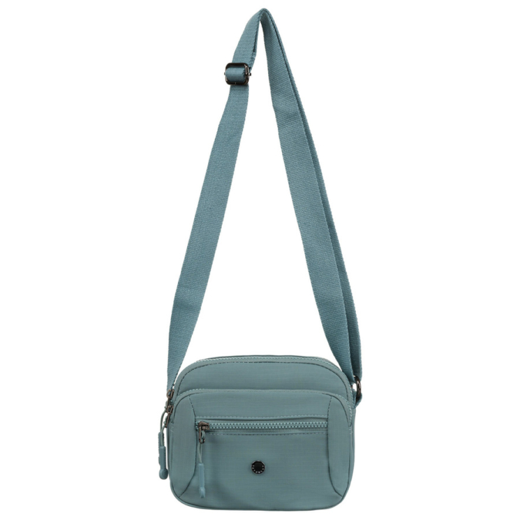 Praktikus női oldaltáska farmerkék színben