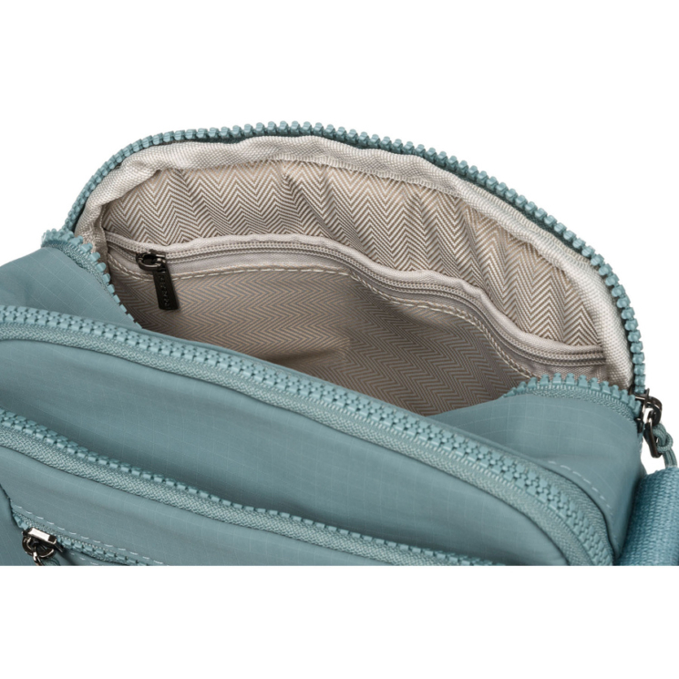 Praktikus női oldaltáska farmerkék színben