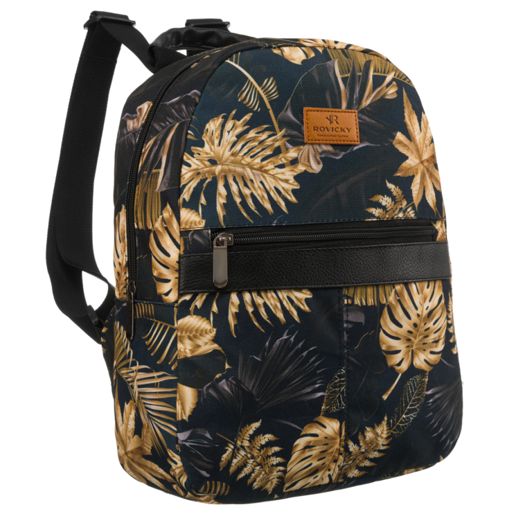 Tágas női városi hátizsák divatos mintában