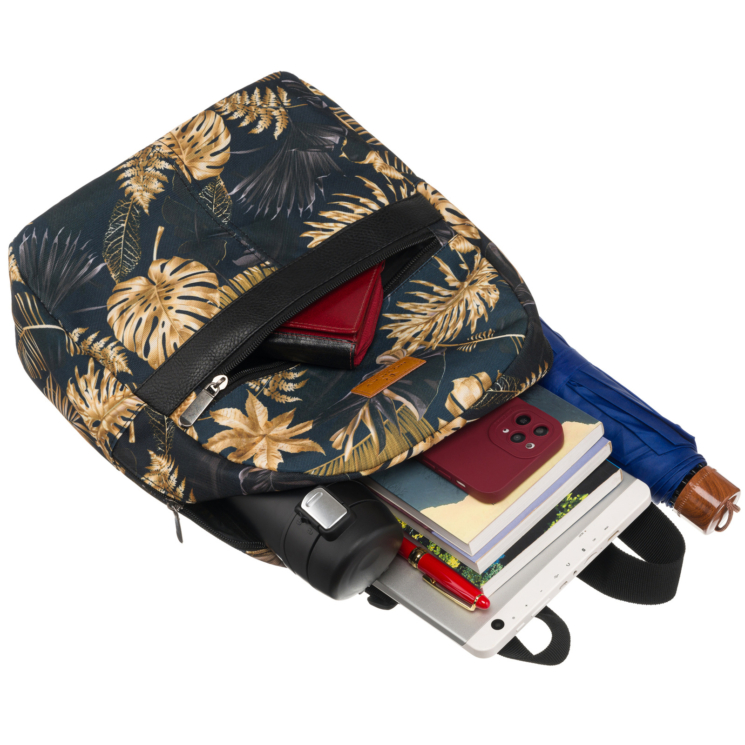 Tágas női városi hátizsák divatos mintában