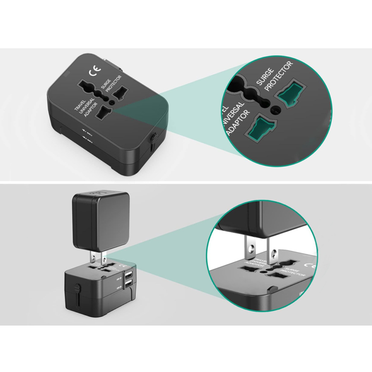 VERK Prémium minőségű Világ adapter USB Töltővel 06313