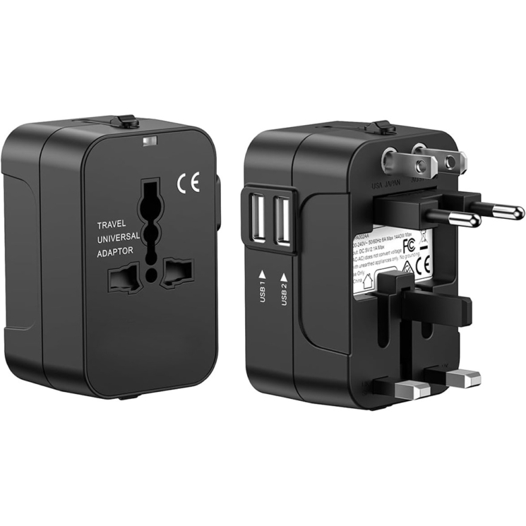 VERK Prémium minőségű Világ adapter USB Töltővel 06313