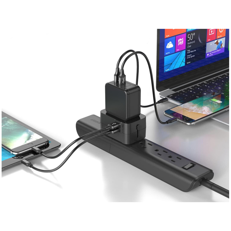 VERK Prémium minőségű Világ adapter USB Töltővel 06313