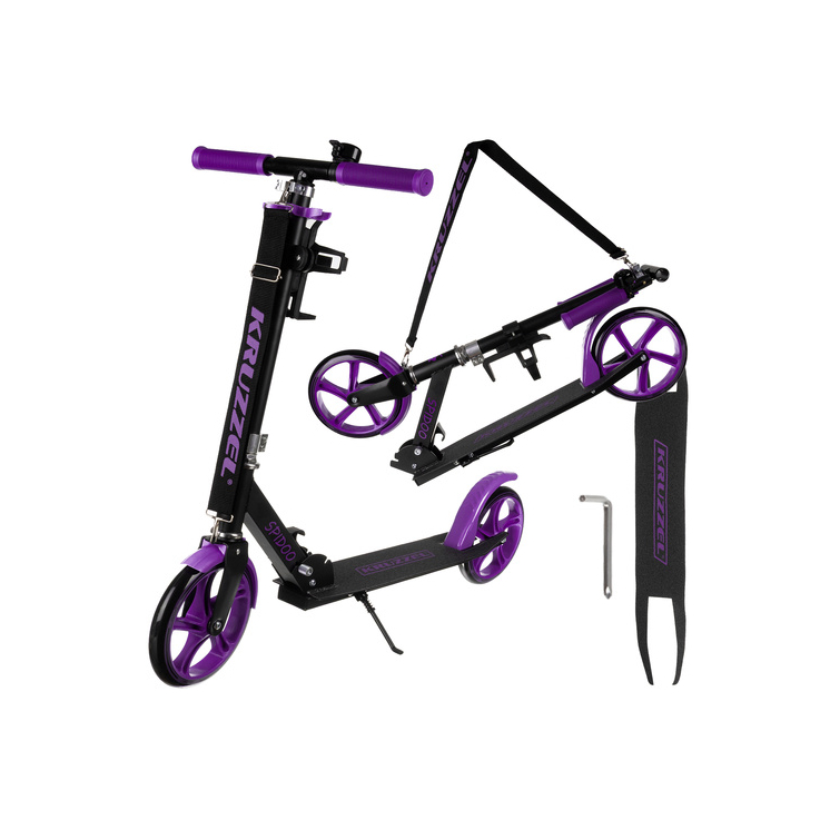Összecsukható Kruzzel roller fekete-lila 25630