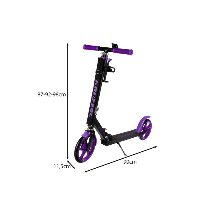 Összecsukható Kruzzel roller fekete-lila 25630