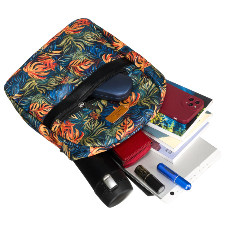 Tágas női városi hátizsák divatos mintában