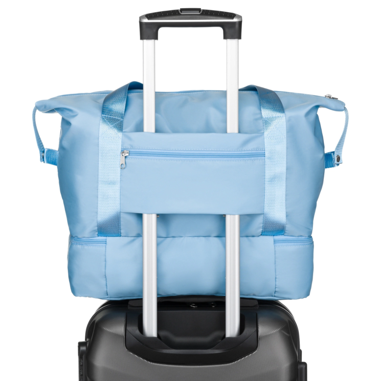Bővíthető Sporttáska/Utazótáska világoskék színben Wizzair méretű 40 x 30 x 20 cm