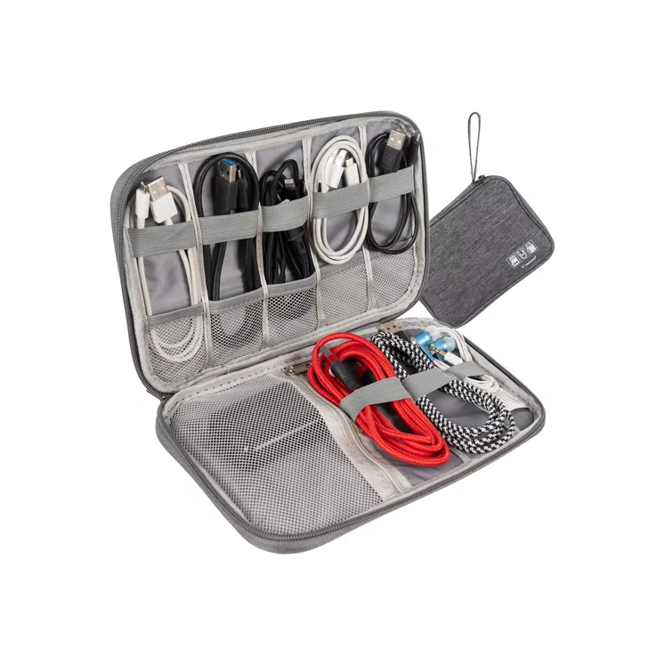 Utazási kiegészítő kábelrendező kistáska