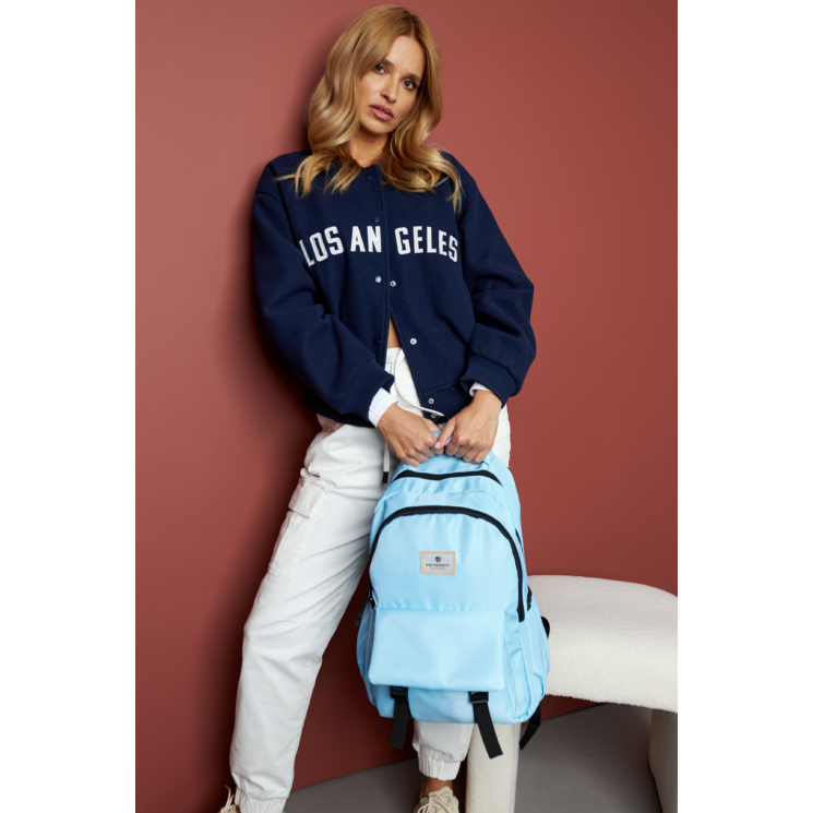 Női Nagyméretű Városi Hátizsák Világoskék színben