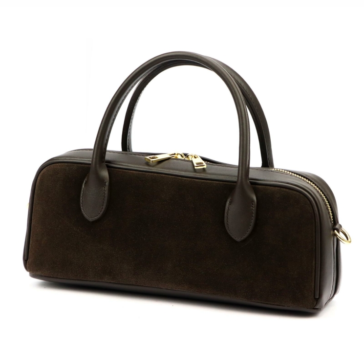 Barna velúr bőr női táska