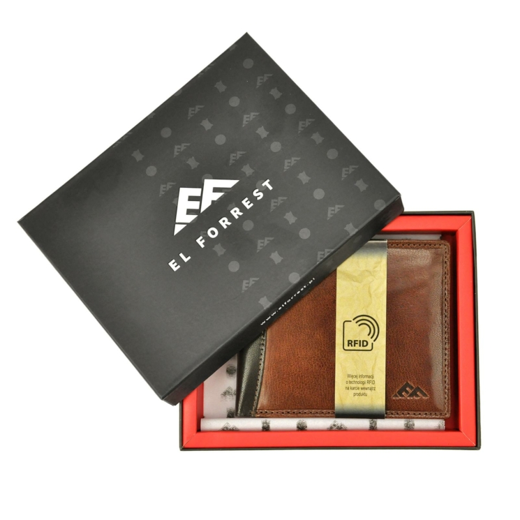 EL FORREST Valódi bőr Férfi Pénztárca RFID védelemmel