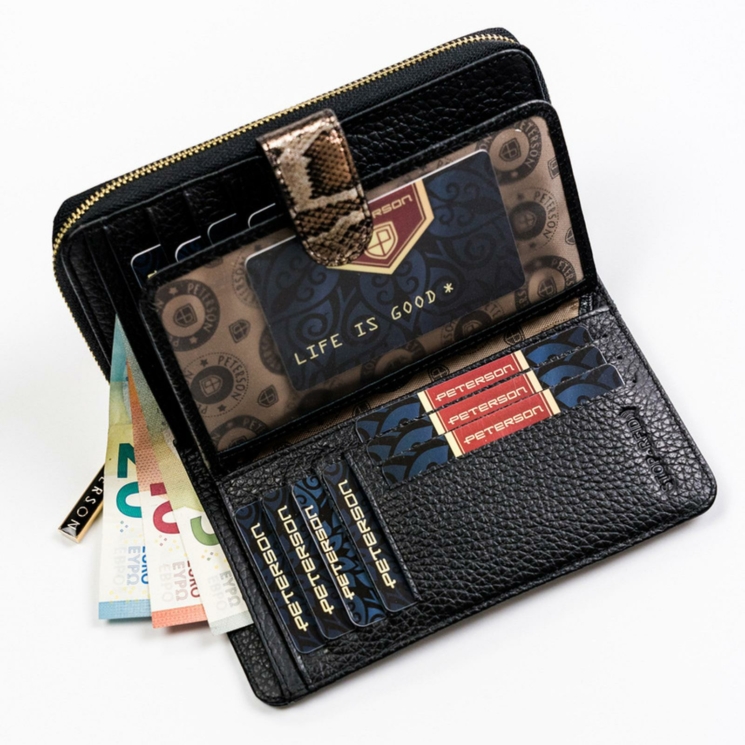 Peterson Valódi bőr Pénztárca